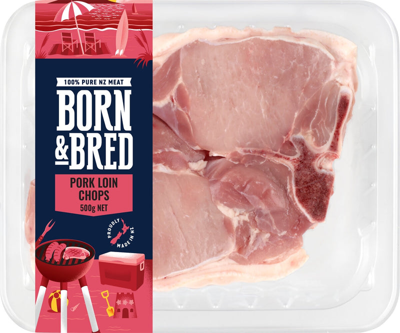Born & Bred Pork Loin Chops 500g- NEW