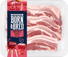 Born & Bred Pork Belly Slices 400g- NEW