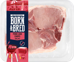 Born & Bred Pork Loin Chops 500g- NEW