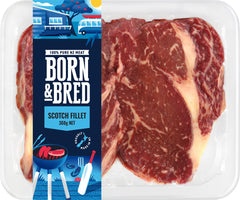 Born & Bred Beef Scotch Fillet 360g- NEW