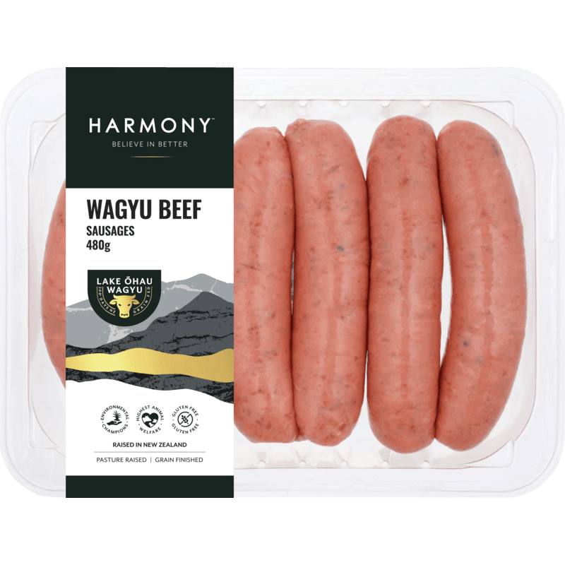 Harmony Lake Ōhau Wagyu Beef Sausages- 480g