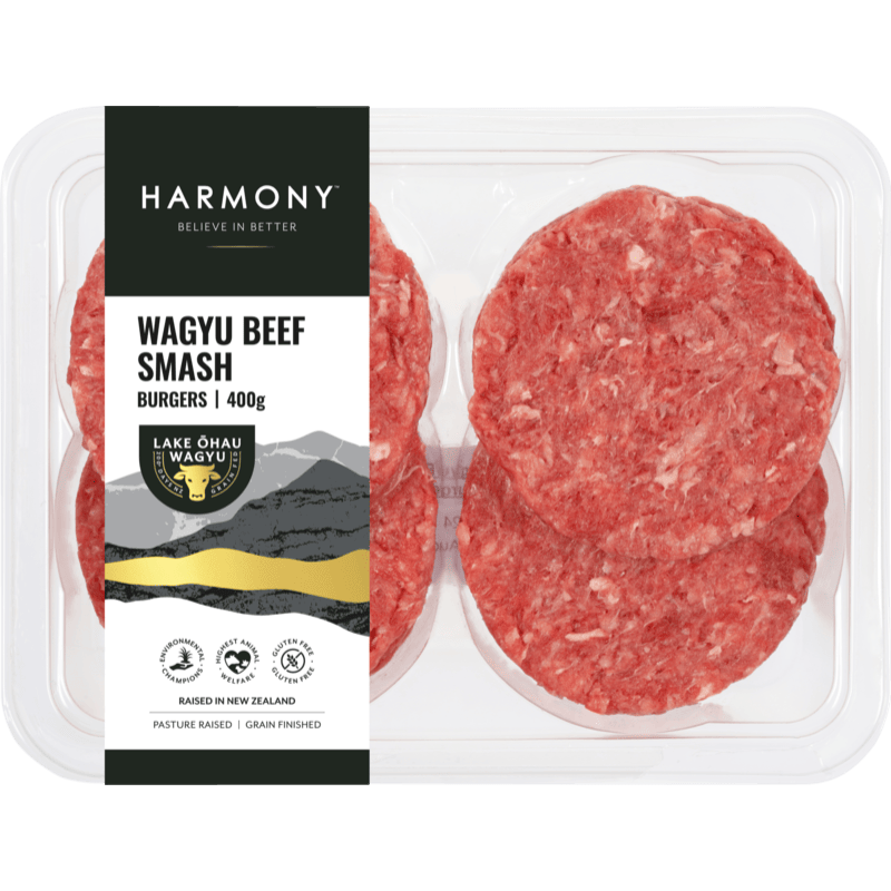 Harmony Lake Ōhau Wagyu Smash Beef Burgers- 400g