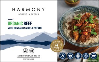 Harmony Organic Beef Rendang 550g- Ready to Heat NEW