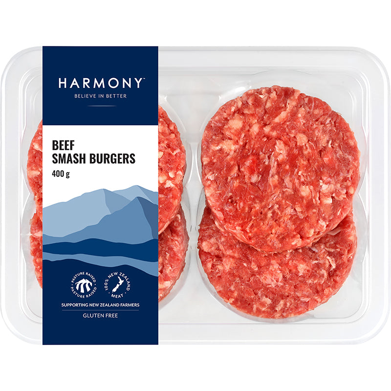 Harmony Beef Smash Burgers - 400g