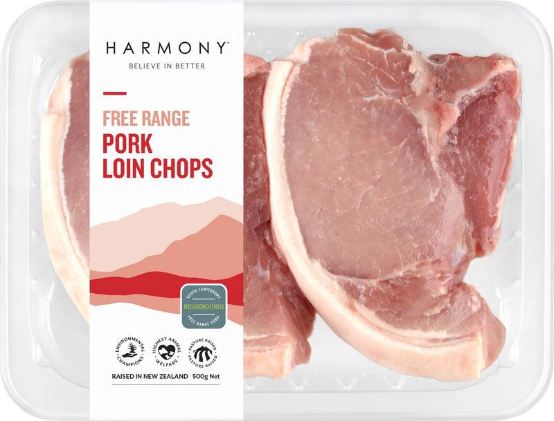 Free Range Pork Loin Chops - 500g
