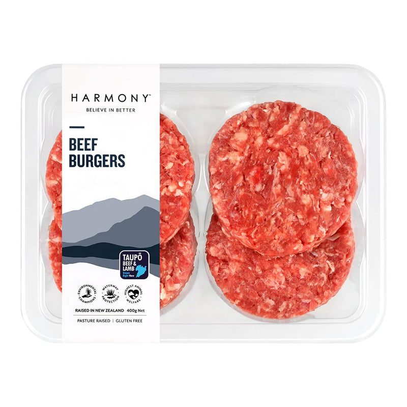 Harmony Beef Burgers - 400g